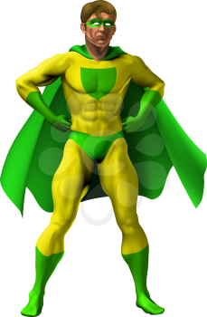 Royalty Free Clipart Image of a Superhero 