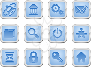 Royalty Free Clipart Image of a Set of Internet Web Icons