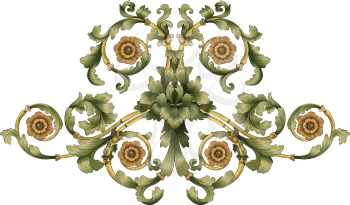 Royalty Free Clipart Image of a Floral Pattern