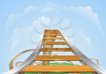 Royalty Free Clipart Image of a Roller Coaster