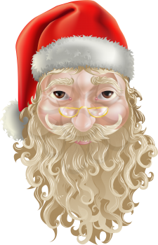 Royalty Free Clipart Image of Santa Claus 