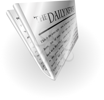 Royalty Free Clipart Image of a Newspaper Illustration