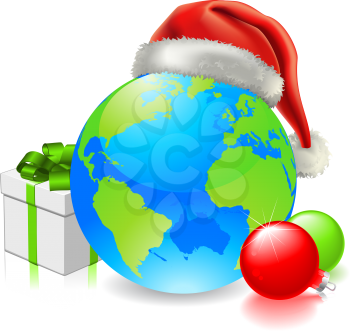 Royalty Free Clipart Image of a Christmas Globe