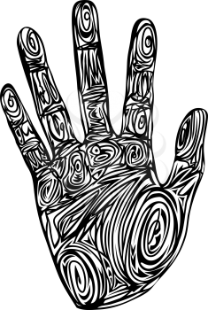 Royalty Free Clipart Image of an Abstract Hand