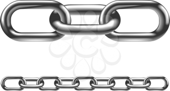 Royalty Free Clipart Image of Metal Chain Links