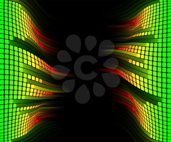 Royalty Free Clipart Image of an Abstract Equalizer Background