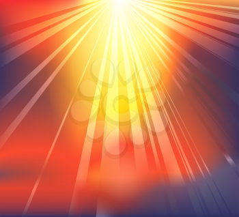 Royalty Free Clipart Image of Lights in the Sky