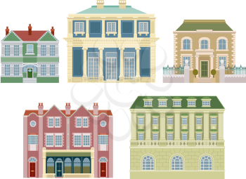 Royalty Free Clipart Image of Buildings 