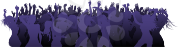 Royalty Free Clipart Image of a Crowd Dancing 