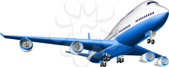 Royalty Free Clipart Image of a Passenger Plane