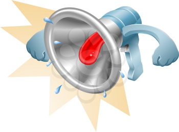 Royalty Free Clipart Image of a Megaphone 
