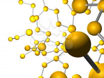 Royalty Free Clipart Image of a Molecule Rendering 