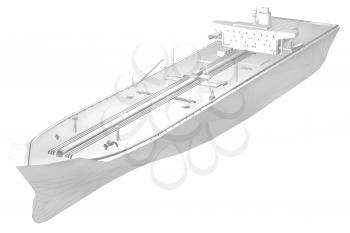 Royalty Free Clipart Image of a Tanker