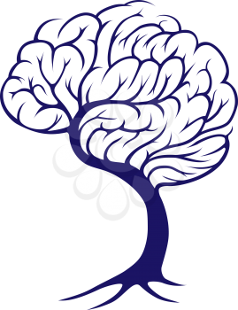 A tree growing in the shape of a brain