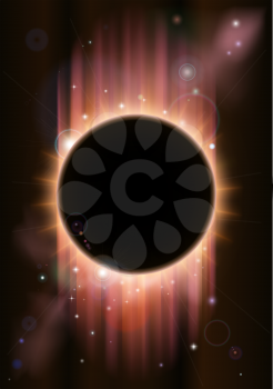 A futuristic ascience fiction eclipse background concept