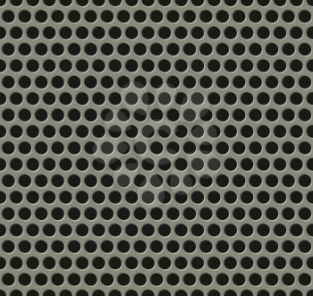 Illustration of perfectly seamlessly tiling metal grill pattern