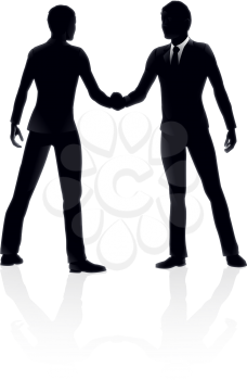 Very high quality detailed business people handshake illustration.