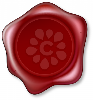 Graphic of red sealing wax that has been embossed. Wax Seal blank so you can place your design in the centrer.
