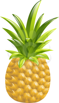 Royalty Free Clipart Image of a Pineapple
