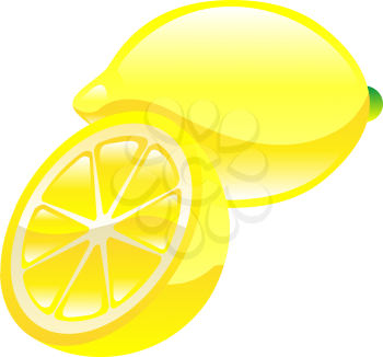 Royalty Free Clipart Image of Shiny Lemons