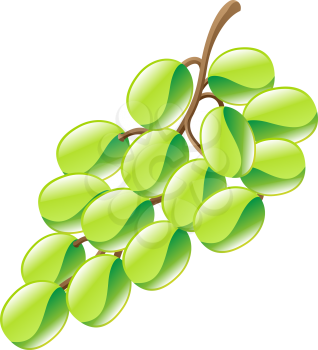 Royalty Free Clipart Image of a Bunch of Grapes