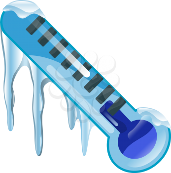 Weather icon clipart freezing cold thermometer  illustration