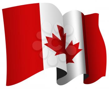 Royalty Free Clipart Image of a Canadian Flag