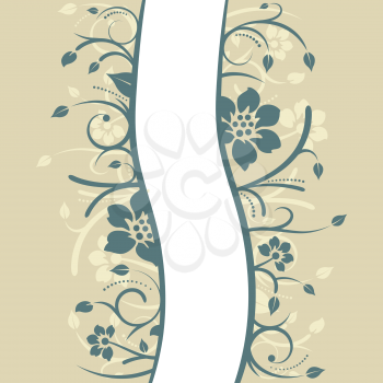 Royalty Free Clipart Image of a Floral Band