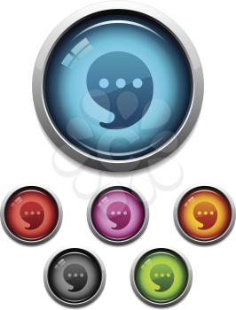 Royalty Free Clipart Image of Glossy Buttons