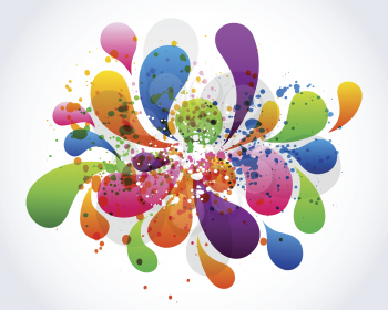 Royalty Free Clipart Image of a Splash Background