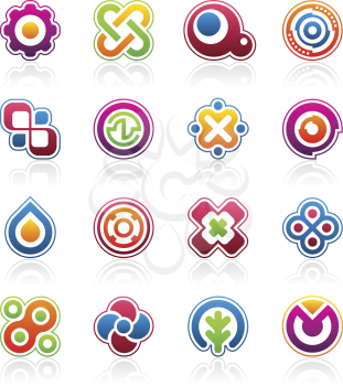 Royalty Free Clipart Image of a Set of Design Elements