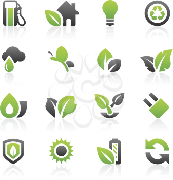 Royalty Free Clipart Image of a Set of Environmental Elements