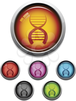 Royalty Free Clipart Image of DNA Buttons