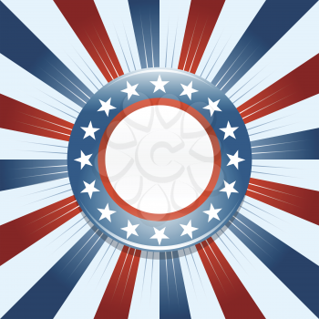 Royalty Free Clipart Image of an American Campaign Background