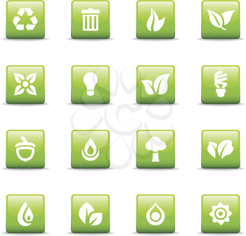 Royalty Free Clipart Image of Green Elements