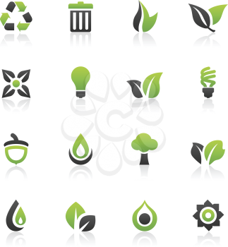 Royalty Free Clipart Image of Environemntal Icons
