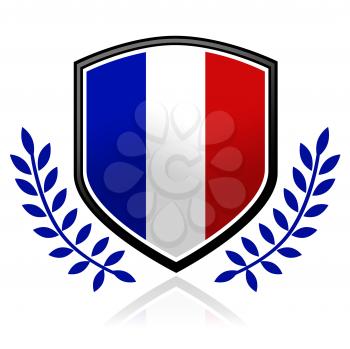 Royalty Free Clipart Image of a French Shield