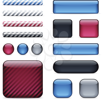 Royalty Free Clipart Image of Bars and Buttons