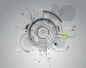 Royalty Free Clipart Image of a Concentric Circle Background