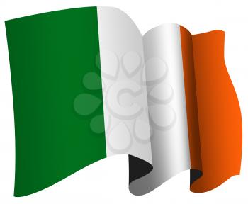Royalty Free Clipart Image of an Irish Flag