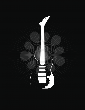 Royalty Free Clipart Image of an Electric Guitar