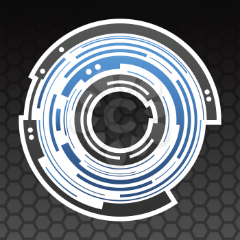 Royalty Free Clipart Image of Concentric Gear Background
