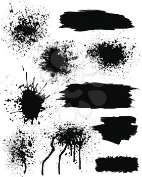 Royalty Free Clipart Image of a Set of Grunge Elements