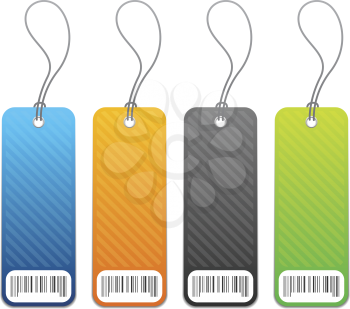 Royalty Free Clipart Image of Four Shopping Tags