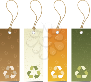 Royalty Free Clipart Image of Recycling Tags