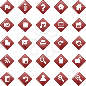 Royalty Free Clipart Image of Diamond Icons