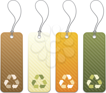 Royalty Free Clipart Image of Recycling Tags