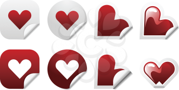 Royalty Free Clipart Image of Valentine Heart Icons