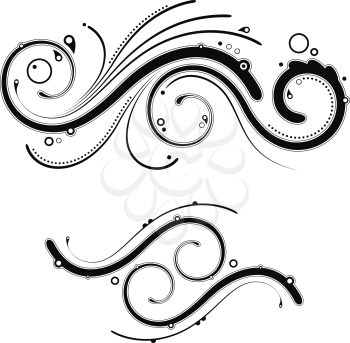 Royalty Free Clipart Image of Scrolls