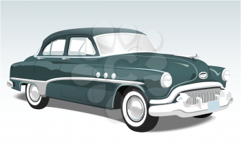 Royalty Free Clipart Image of Classic Car